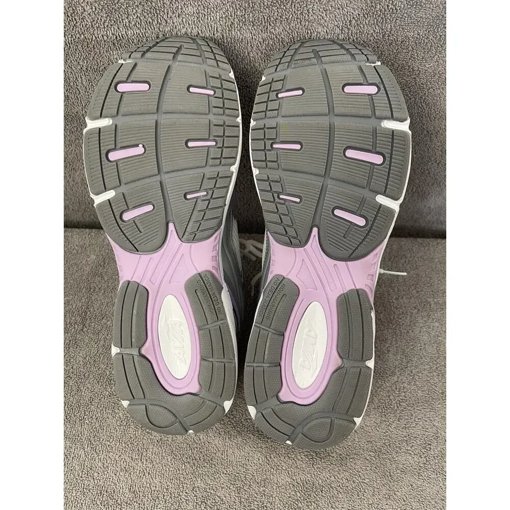 Avia Women's 5000 Memory Foam Sneakers, Silver, white, Purple Size 11